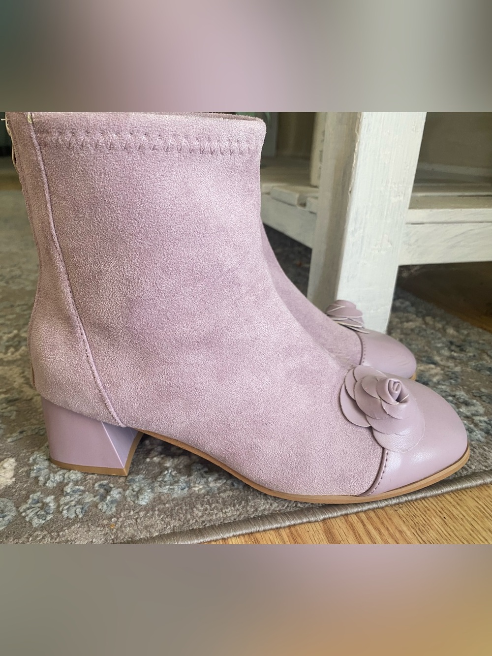 Orchid Suede Ankle Boots SZ 9 Worn Once